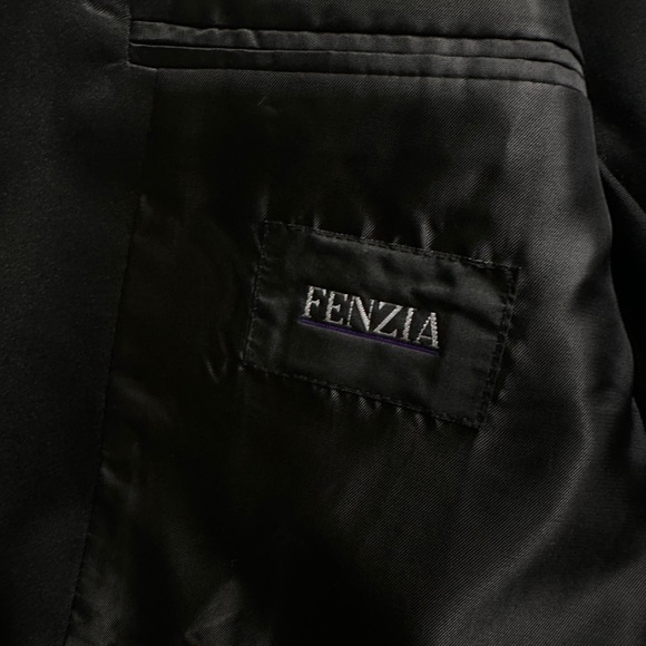 Black 100% wool tuxedo. 41R/35W - Picture 5 of 7